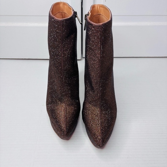 JESSICA SIMPSON Odeda 2 Bronze Pointed Toe Stiletto Boots Size 8 - Picture 3 of 10